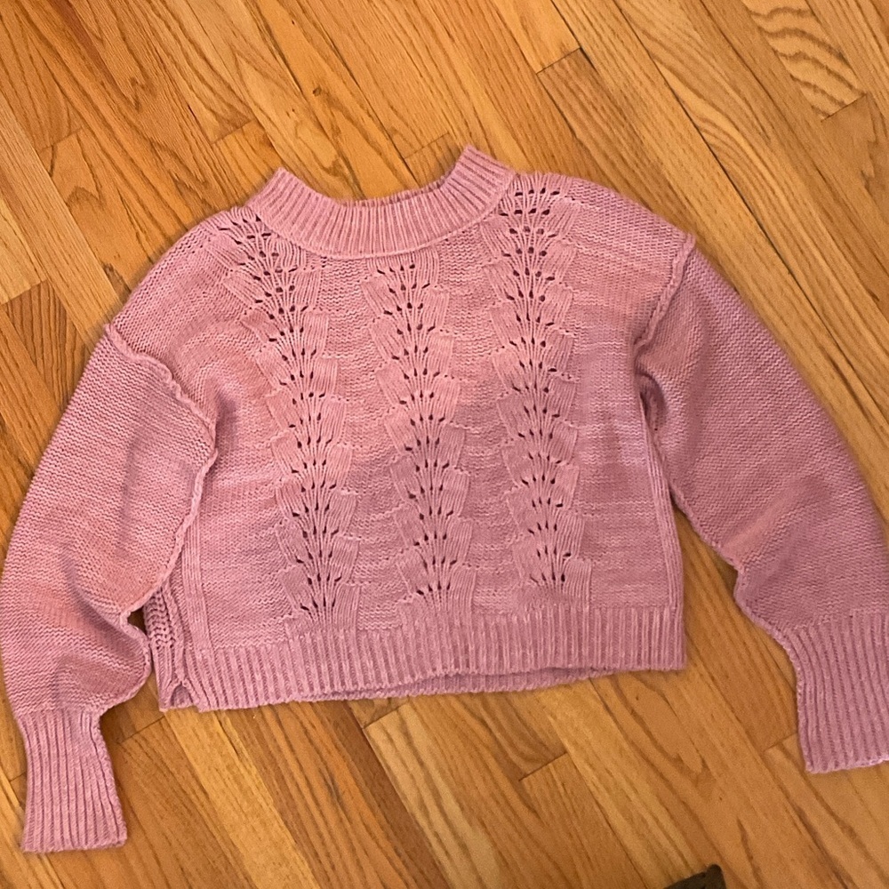 Free People Mauve Knit Women's Sweater